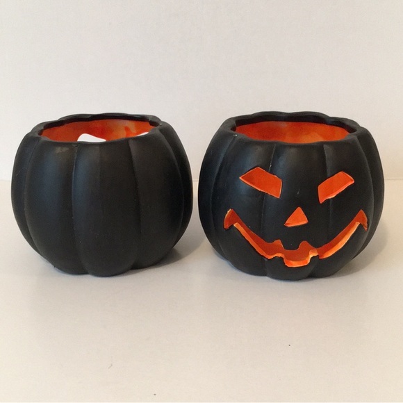Decorative Pumpkin Ceramic Accent Set. 2 Pieces. NEW - Picture 4 of 7